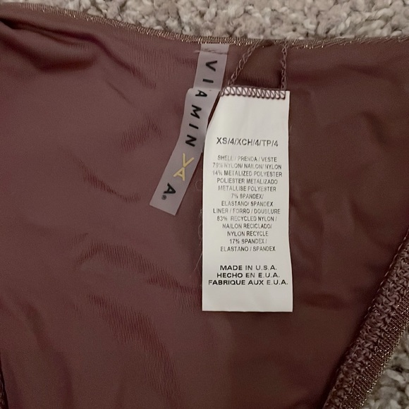 Vitamin A Swim Metallic Mauve Bikini Set - Picture 9 of 9